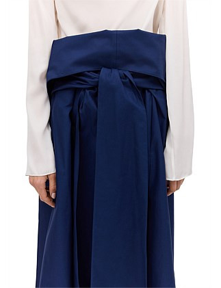 Bianca Spender Navy Cotton Nostalgia Skirt | David Jones | David Jones (Australia & New Zealand)