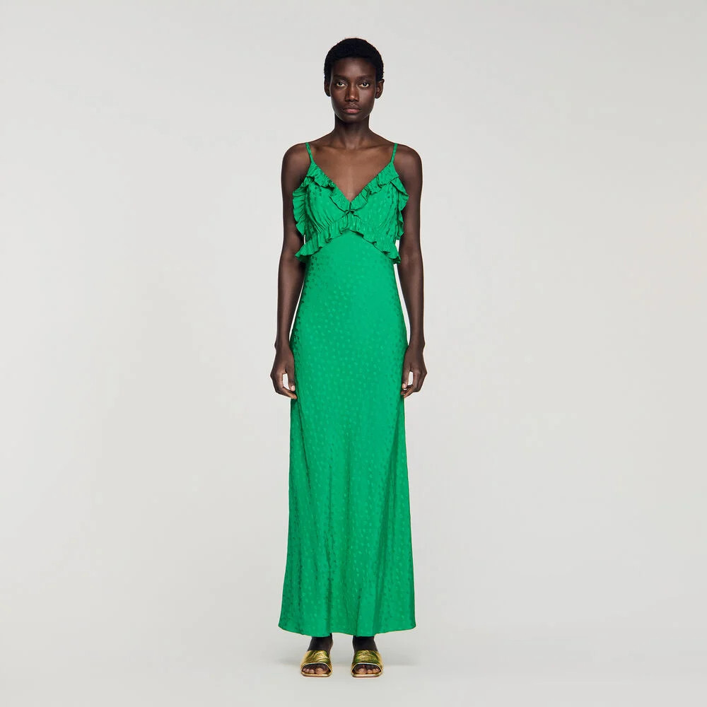 Maxi dress with straps | Sandro US | Sandro-Paris US