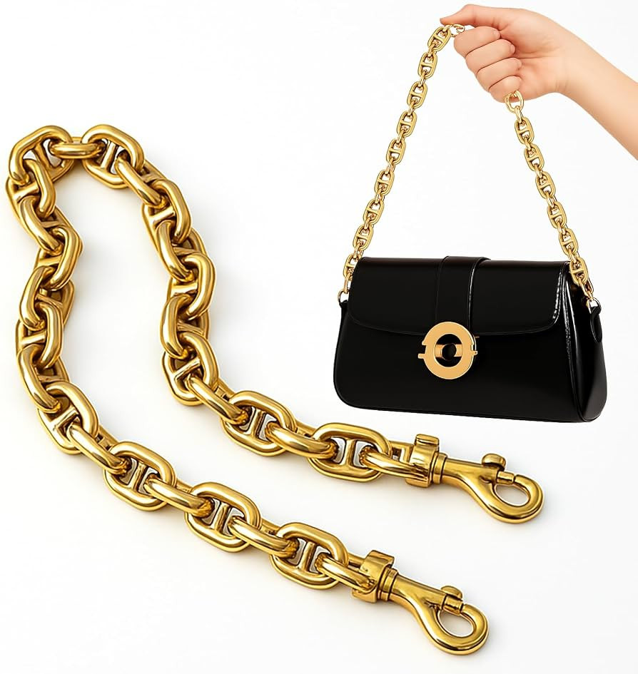 AIERSA Gold Chain for Purse,18\u2018\u2019 Purse Chains for Handbags,Chunky Purse Chain,Gold Chai... | Amazon (US)