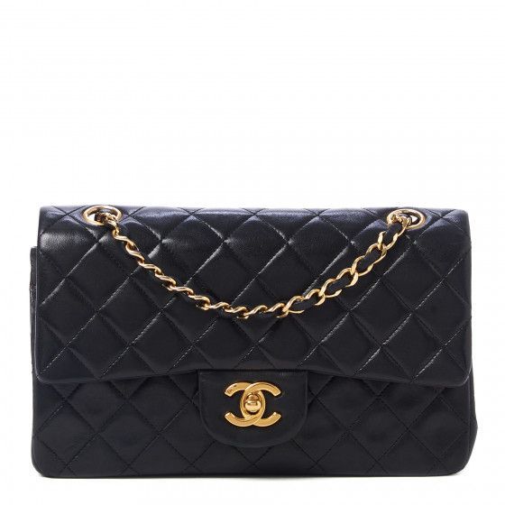 CHANEL Lambskin Quilted Small Double Flap Black | FASHIONPHILE | Fashionphile