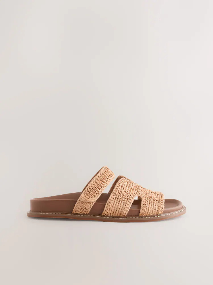 Buy Natural Forever Comfort® Woven Footbed Sandals from Next United Arab Emirates | Next UAE