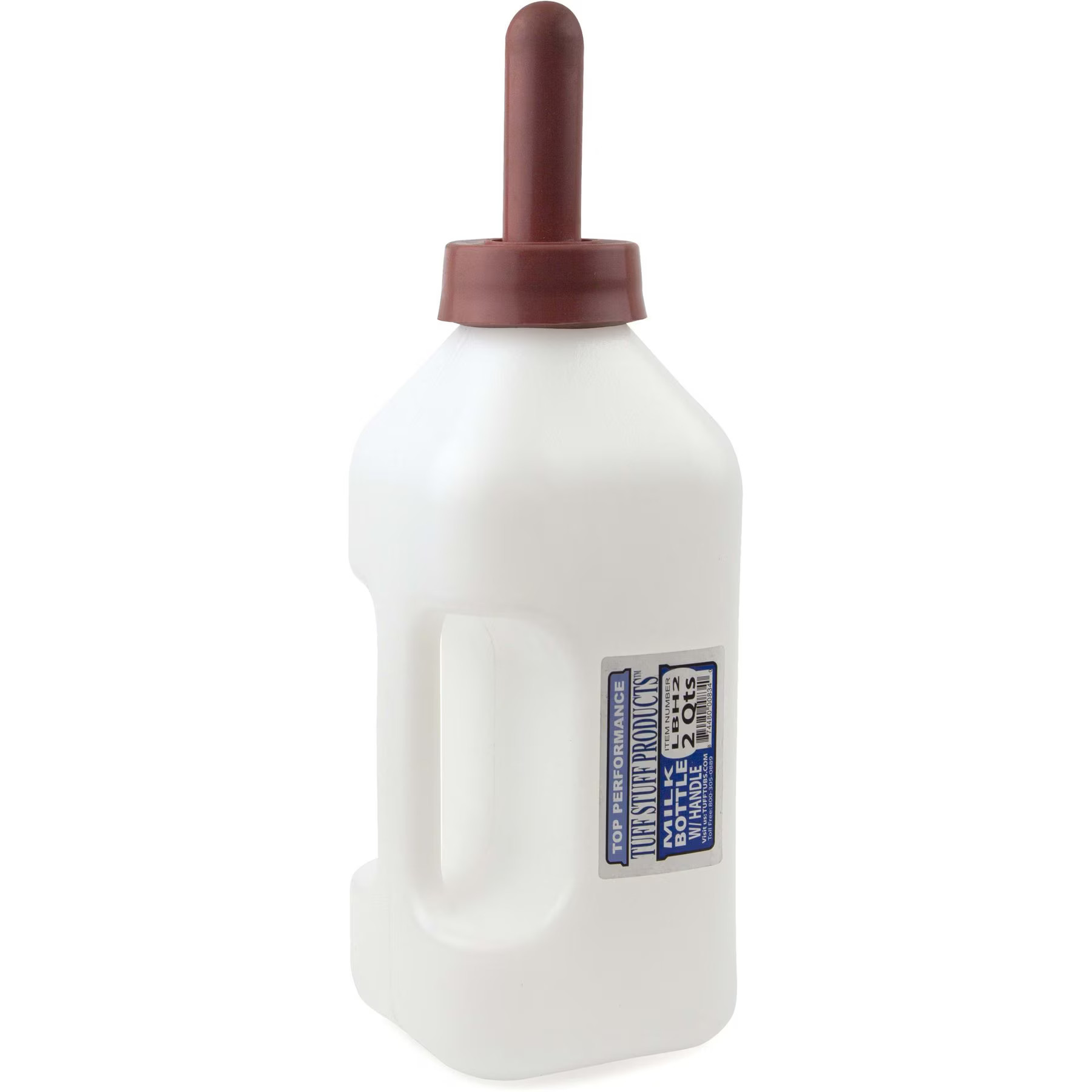Tuff Stuff Products Milk Bottle Cap with Handle Farm Animal Feeder, 2-qt | Chewy