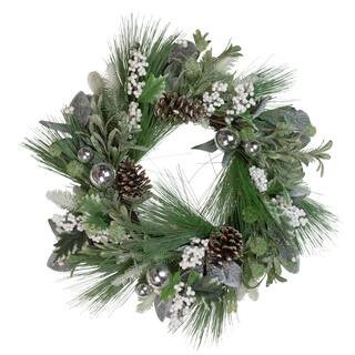 24" Mixed Foliage & Berries Artificial Christmas Wreath By Northlight in Green | Michaels® | Michaels Stores