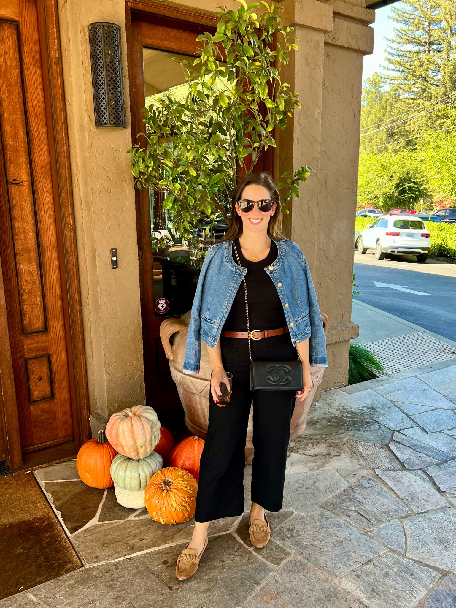 Travel outfit straight to a wine tasting! The Anthro Colette pants are a fave for travel when I want/need to be put together right after arriving. They are the most comfortable!

#LTKSeasonal #LTKstyletip #LTKtravel