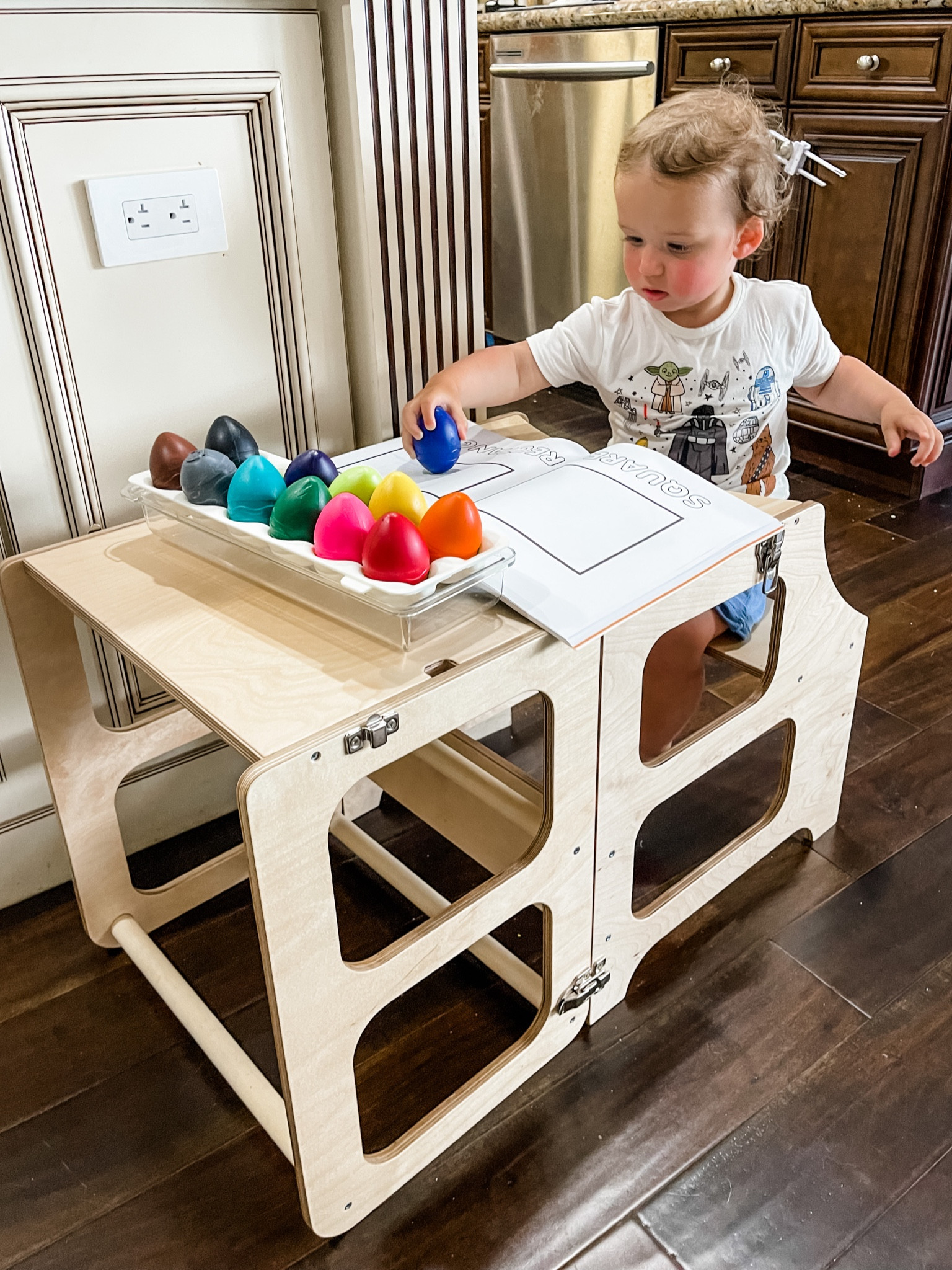 Toddler table | toddler tower | play room | kitchen tower | art table | toddler crayons | toddler coloring book | Montessori table | Montessori play the

#LTKfamily #LTKkids #LTKbaby