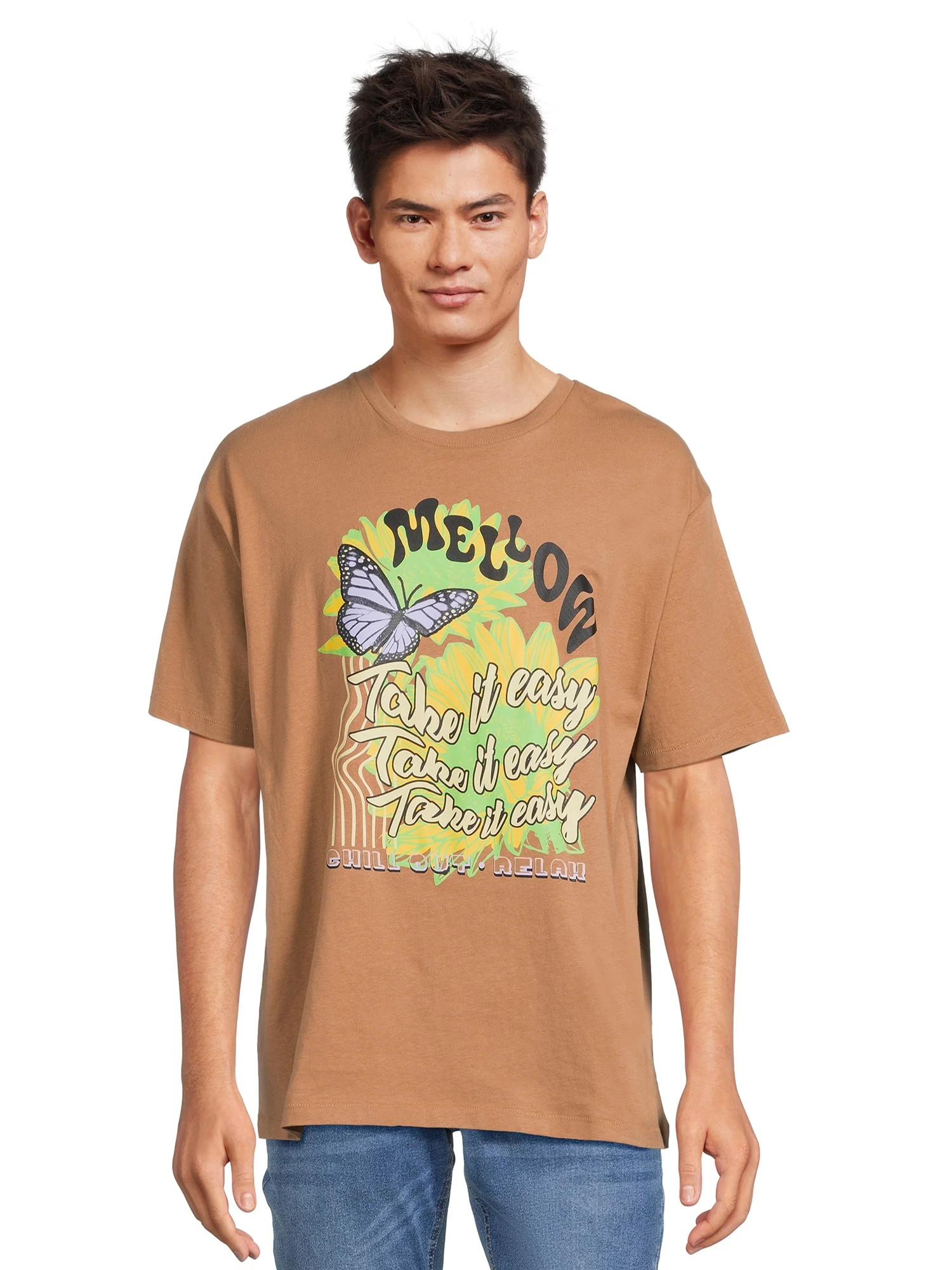 No Boundaries Men's and Big Men's Oversize Graphic Tee, Sizes S-3XL | Walmart (US)