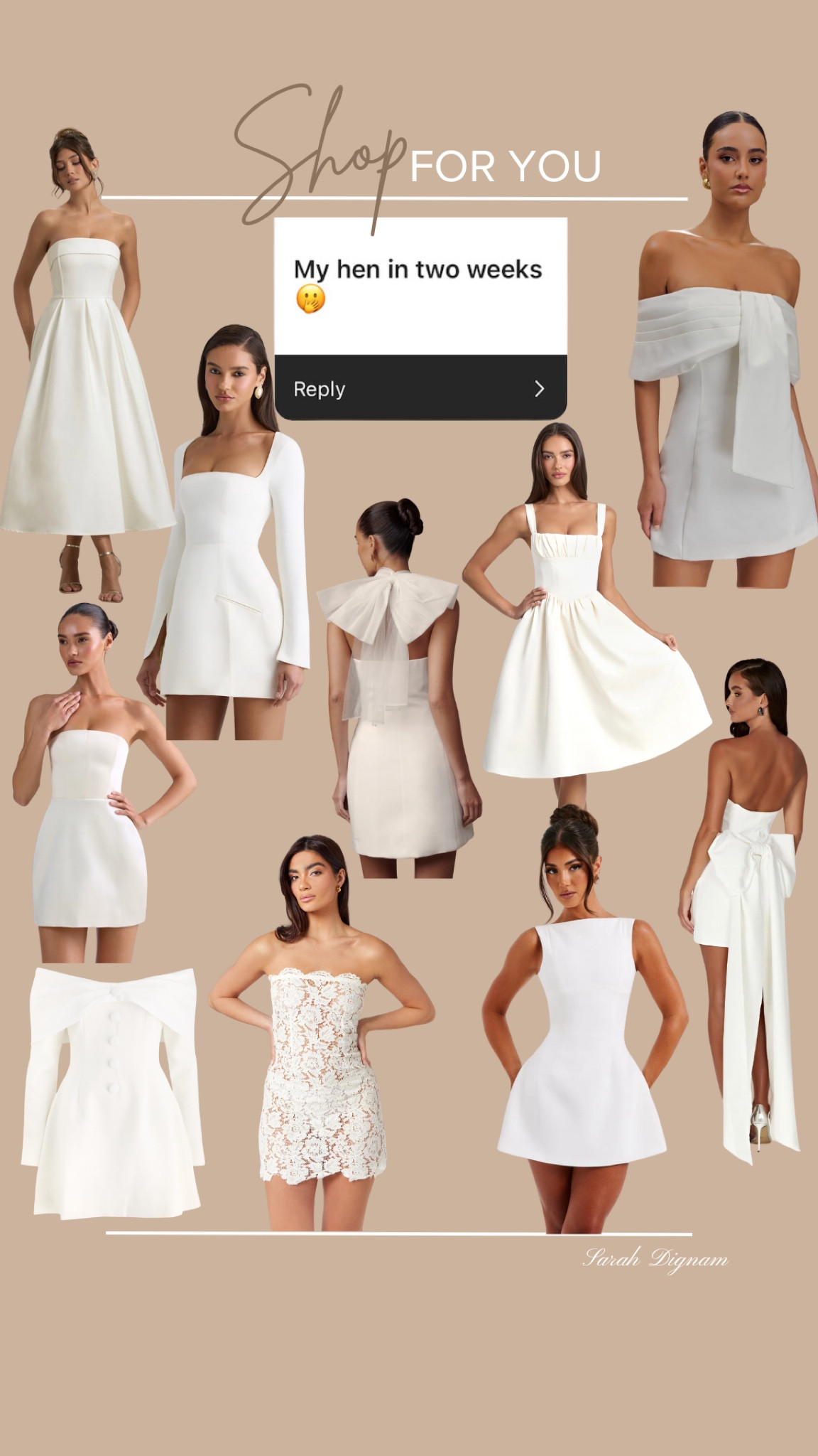 Hen party looks ekkkkk 👰🏼🤍✨ how exciting for all my brides to be!!!! If the dress isn’t linked it’s from Meshki 🤍

#LTKuk #LTKpartywear #LTKluxury