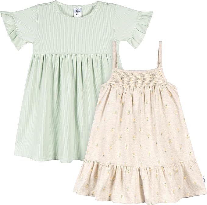 Gerber Girls Toddler Short-Sleeve And Sleeveless Dress Set | Amazon (US)