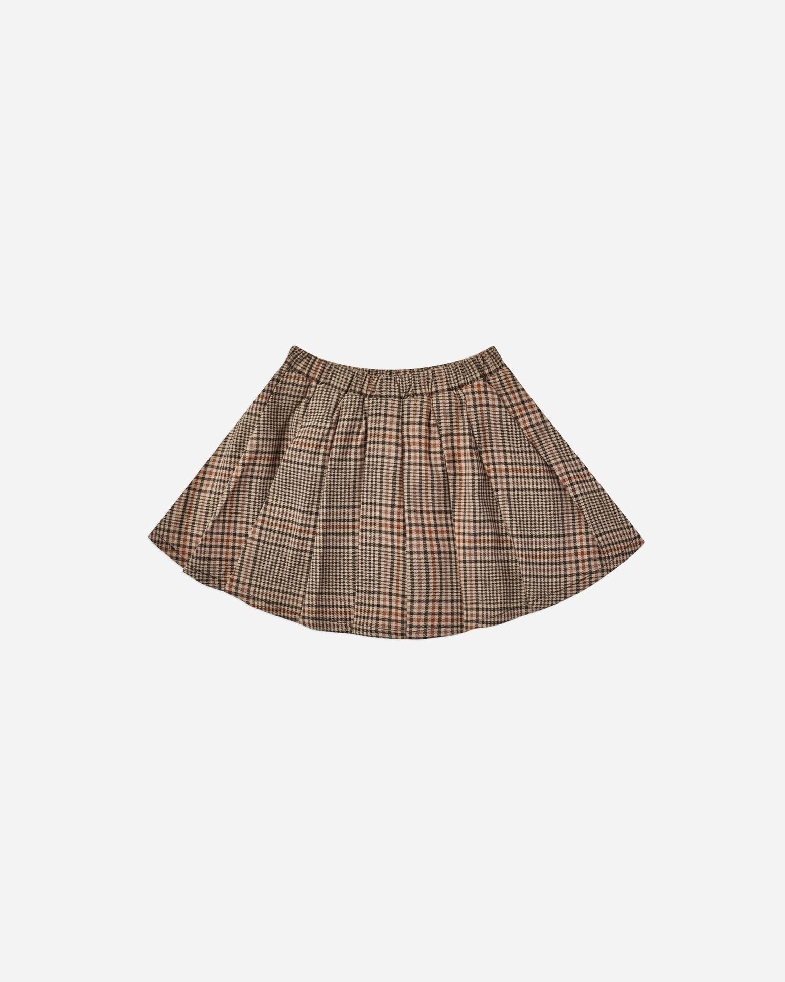 pleated mini skirt || rustic plaid | Rylee + Cru