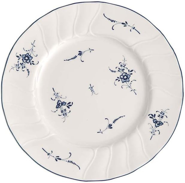Villeroy & Boch Vieux Luxembourg Salad Plate, 8 in, White/Blue | Amazon (US)