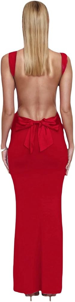 Women's Sexy One Shoulder Backless Maxi Dress Elegant Ruched O Ring Sleeveless Evening Dress Long... | Amazon (US)