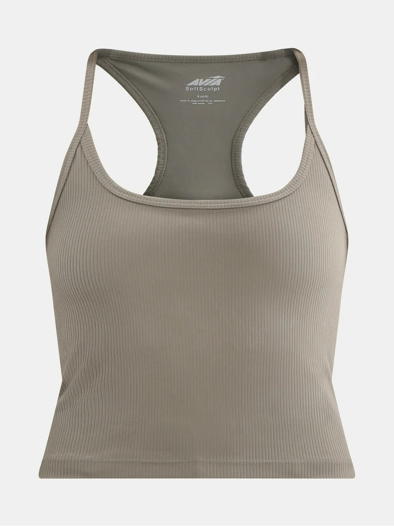 Avia Women's Ribbed SoftSculpt Tank Top with UPF 50, Sizes XS-XXXL | Walmart (US)