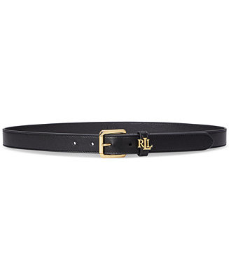 Logo-Keeper Leather Skinny Belt | Macy's