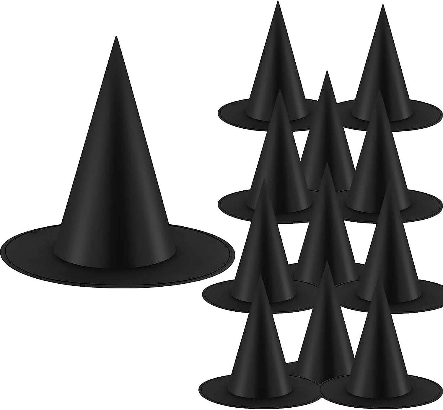 Amazon.com: 12PCS Halloween Witch Hats Witch Costume Accessory, Black Witch Hat for Halloween Par... | Amazon (US)