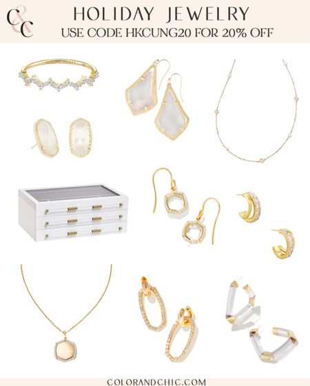 Holiday jewelry I am loving lately from Kendra Scott! Linking below my favorite modern acrylic jewelry box, Davis drop earrings, Michelle diamond necklace, Finley gold band ring and more. All of these pieces are beautiful to wear for the holidays or would even make a great gift! Use code HKCUNG20 for 20% off!

#LTKsalealert #LTKHoliday #LTKstyletip