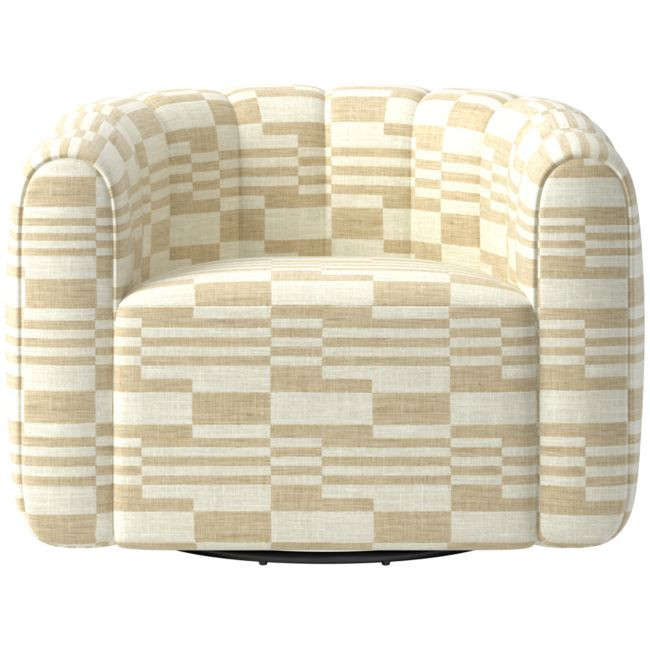 Fitz Swivel Chair Piano Cloud | CB2
