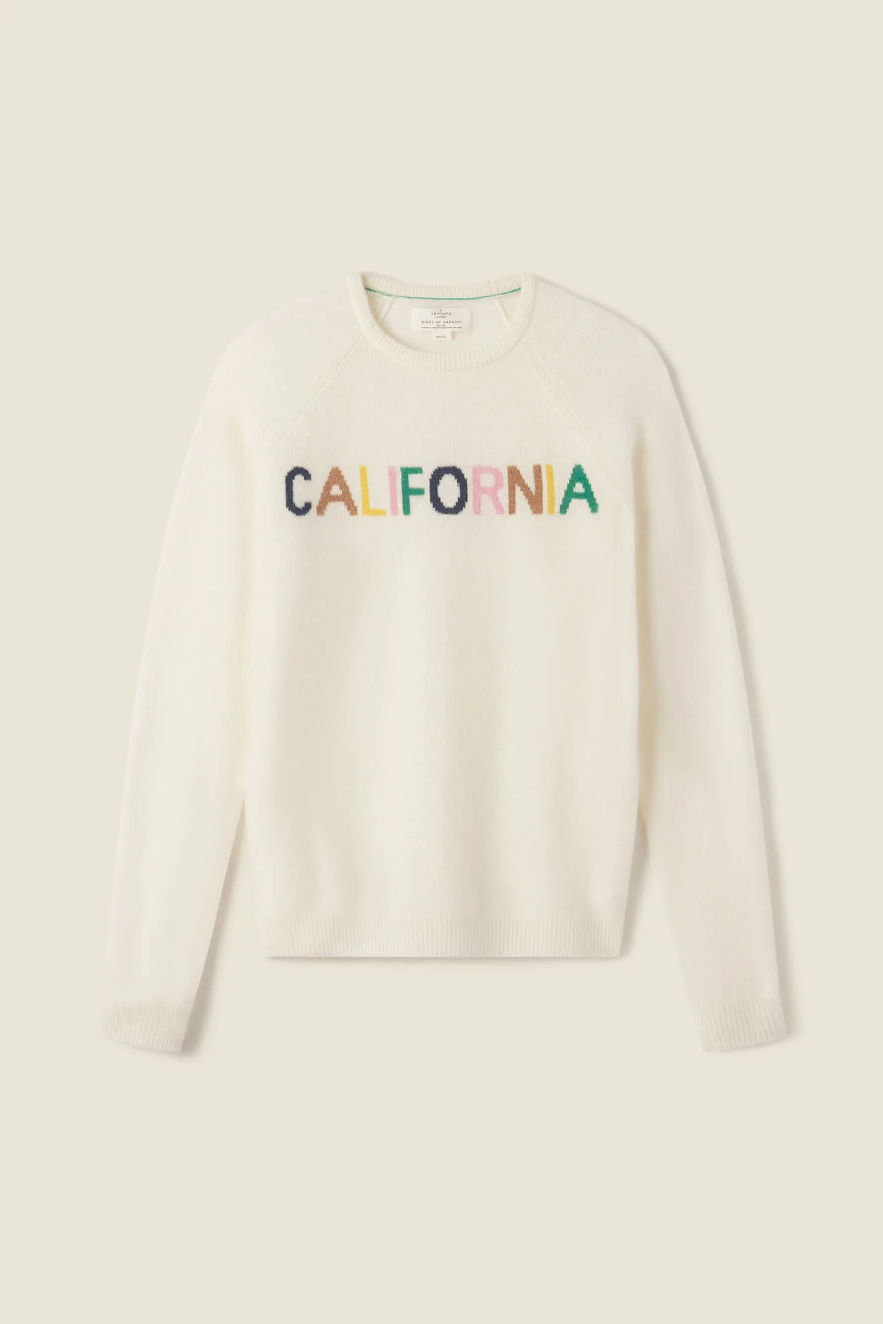 Renee Cashmere Crewneck Ant Wht California | TROVATA