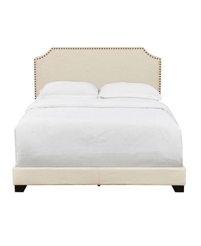 Homefare Clipped Corner Upholstered Bed, King & Reviews - Furniture - Macy's | Macys (US)