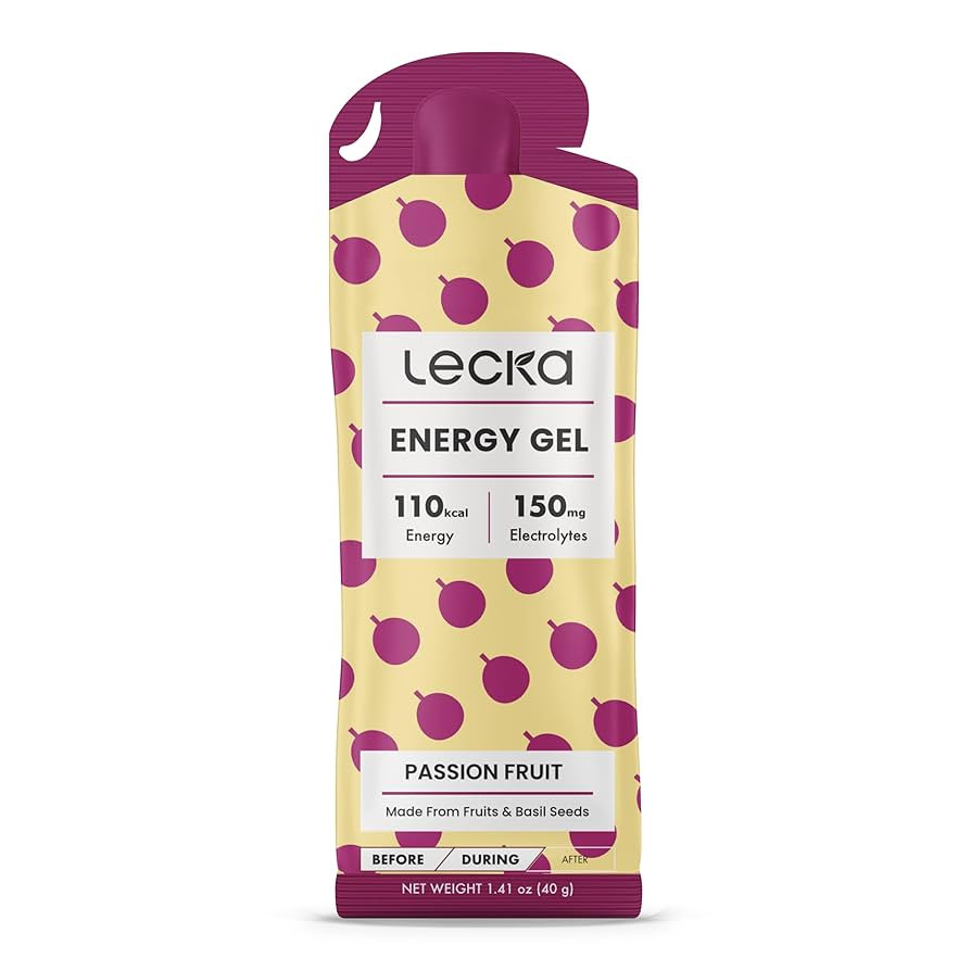 Lecka Energy Gel, 12 Gels | for Endurance Exercise, Made with Real Fruits and Basil Seeds, Provid... | Amazon (US)