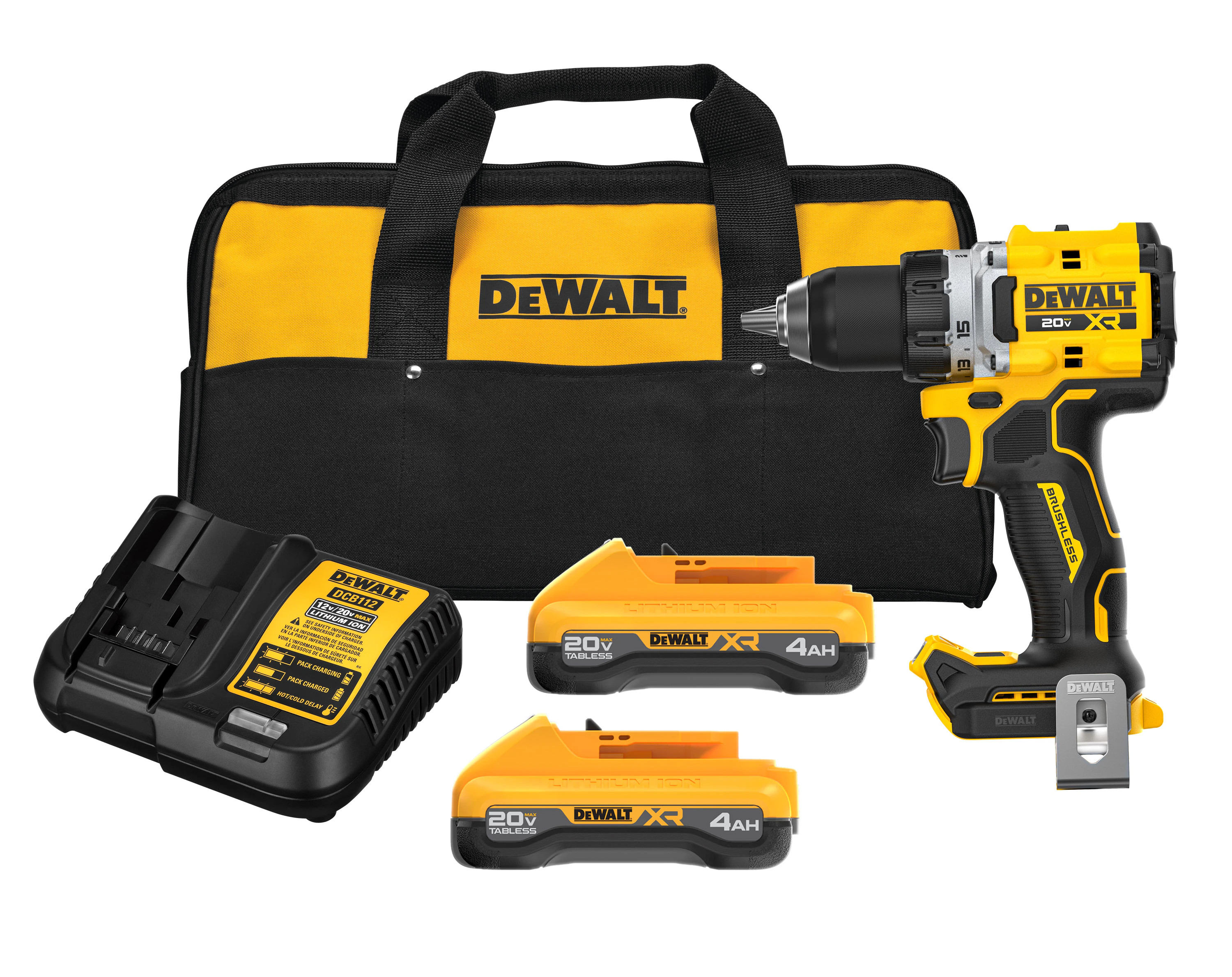 DEWALT 20-volt Max 1/2-in Keyless Brushless Cordless Drill ( 2 -Batteries Included, and Charger Included ) | DCD801QQ2 | Lowe's