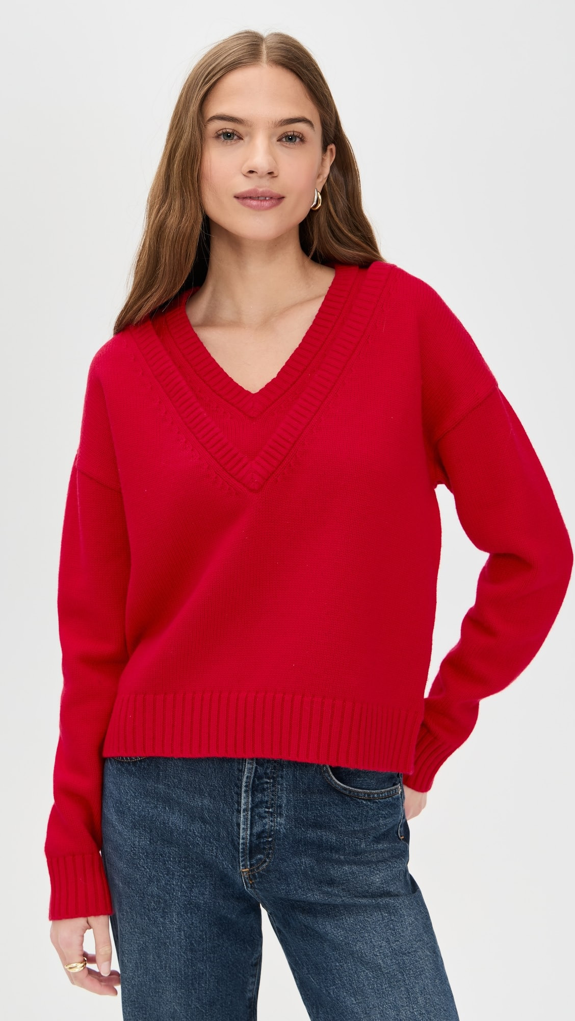 Double V Neck Pullover Sweater | Shopbop