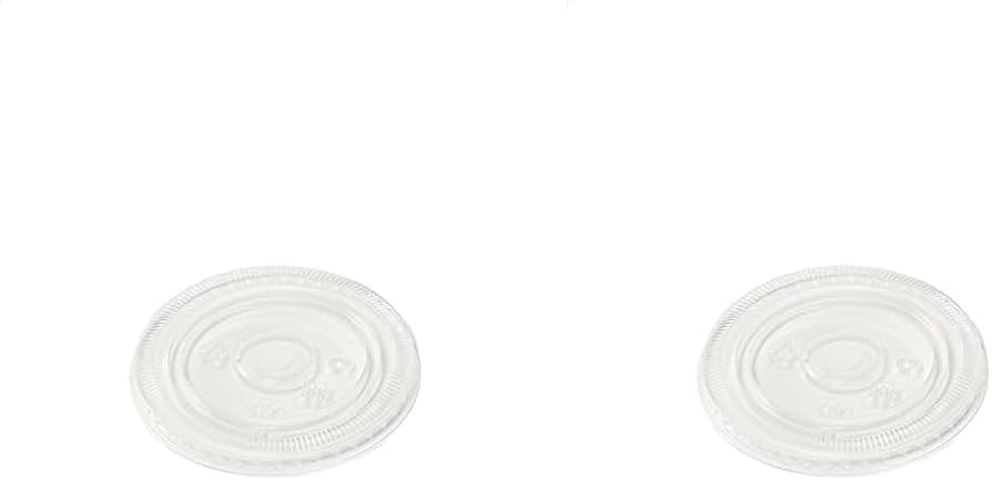 TOSSWARE NATURAL Flat Lid With Straw Slot Set of 50 - Plant Based 96mm Lids for Cold Cups - Plast... | Amazon (US)