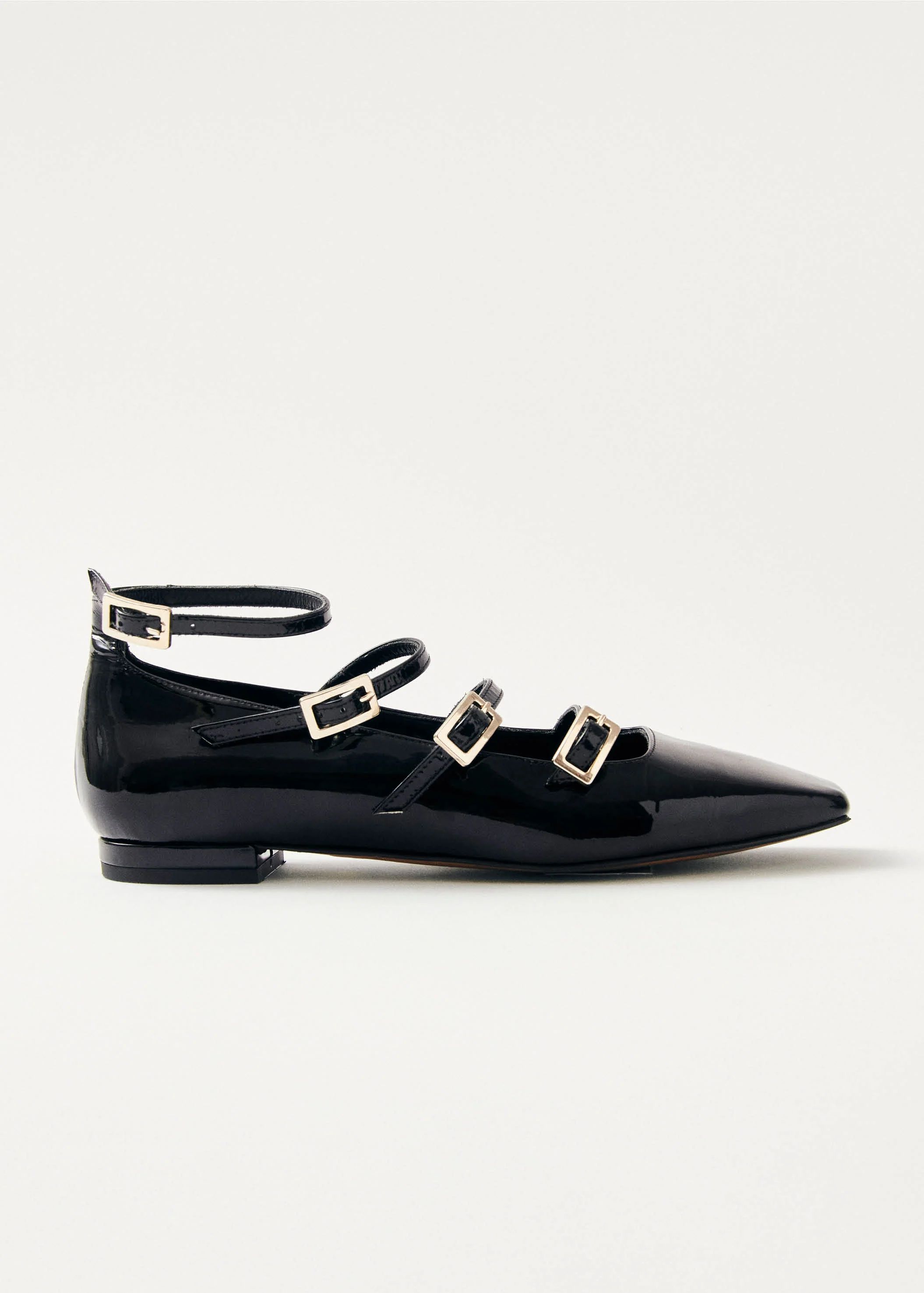 Luke Onix Black Leather Ballet Flats | ALOHAS | Alohas US