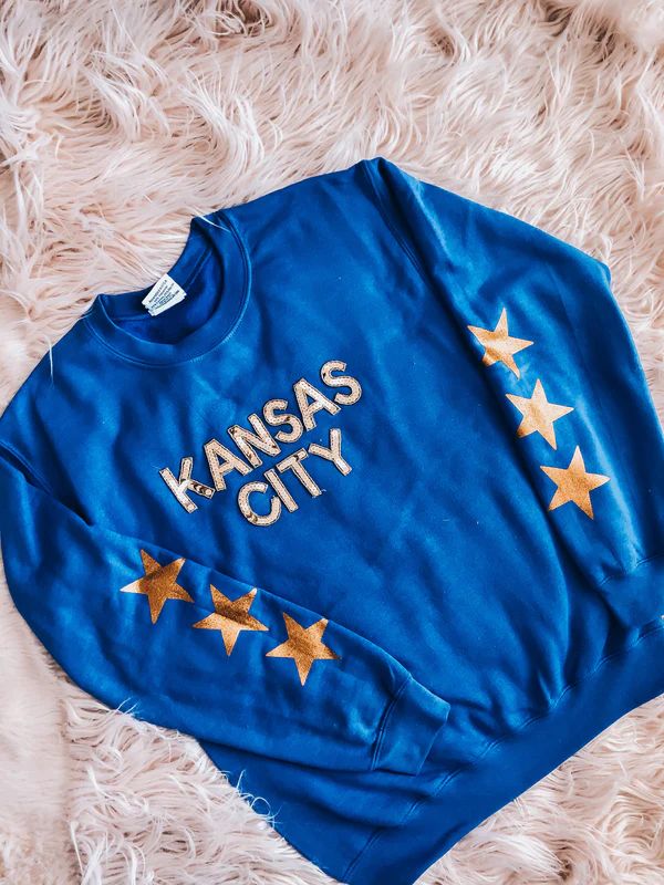 Blue Star Sequin Kansas City Sweatshirt | localE