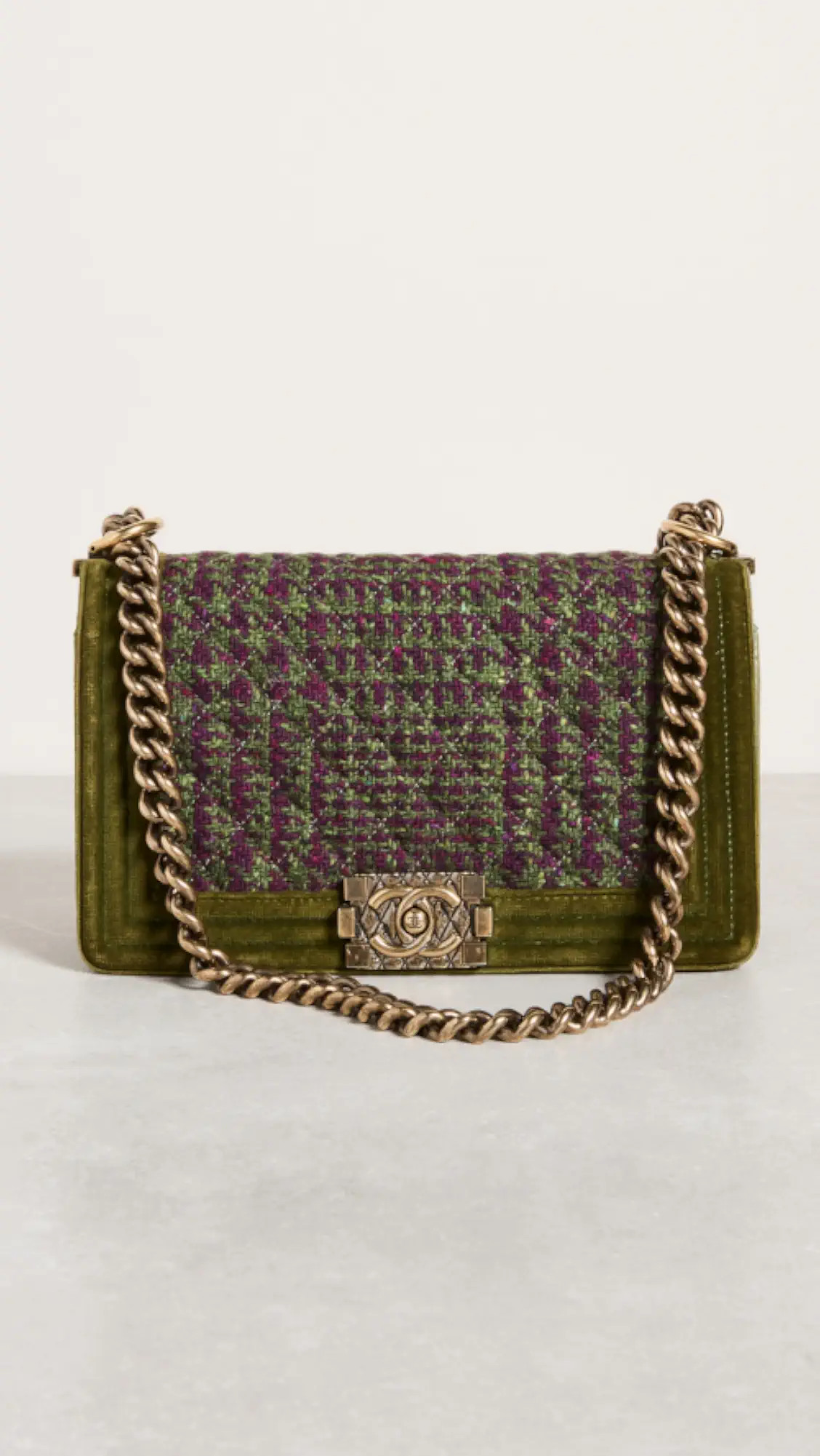 What Goes Around Comes Around Chanel Multi Tweed Boy Medium | Shopbop | Shopbop