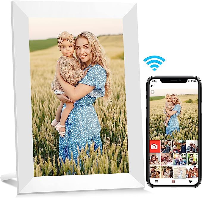 AEEZO 10.1 Inch WiFi Digital Picture Frame, IPS Touch Screen Smart Cloud Photo Frame with 16GB St... | Amazon (US)