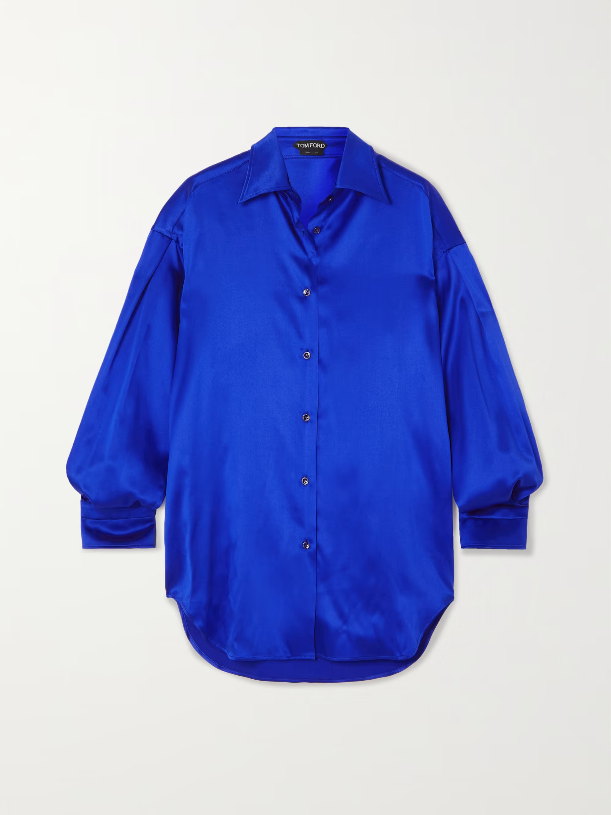 Oversized stretch-silk satin shirt | NET-A-PORTER (US)
