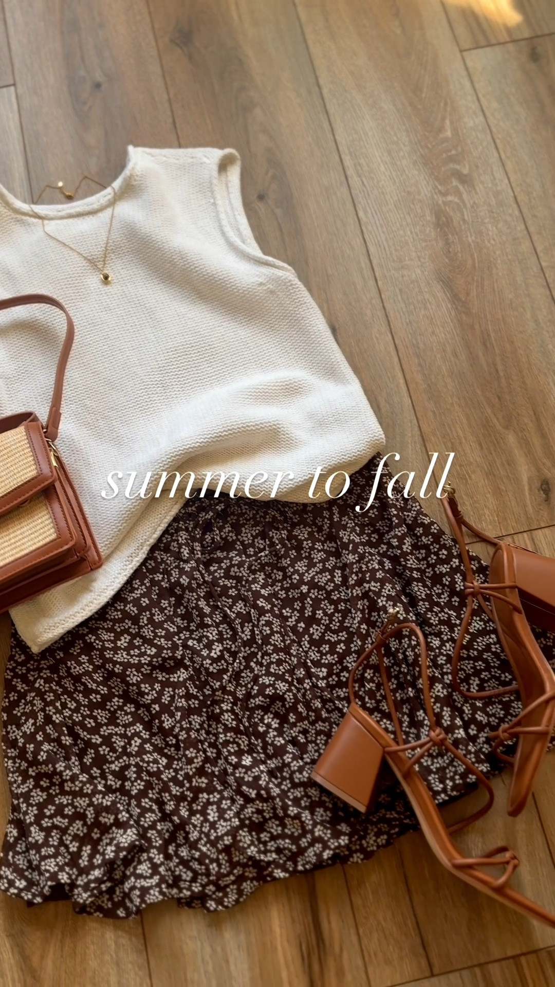 the cutest little summer to fall transition outfits. sleeveless sweater with mini skirt & strappy block heels. add a sweater and knee high boots and it’s the perfect going out look for fall 🤎

everything is tts

#LTKSeasonal #LTKSaleAlert #LTKootd