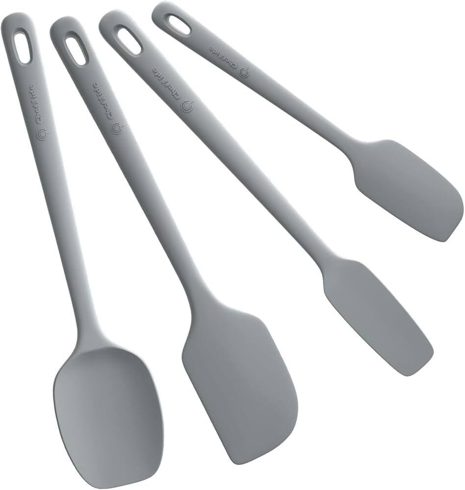 ChefAide 4 Pieces Silicone Spatula Set, Food Grade Rubber Spatula, Upgrade Strong Handle with Erg... | Amazon (US)