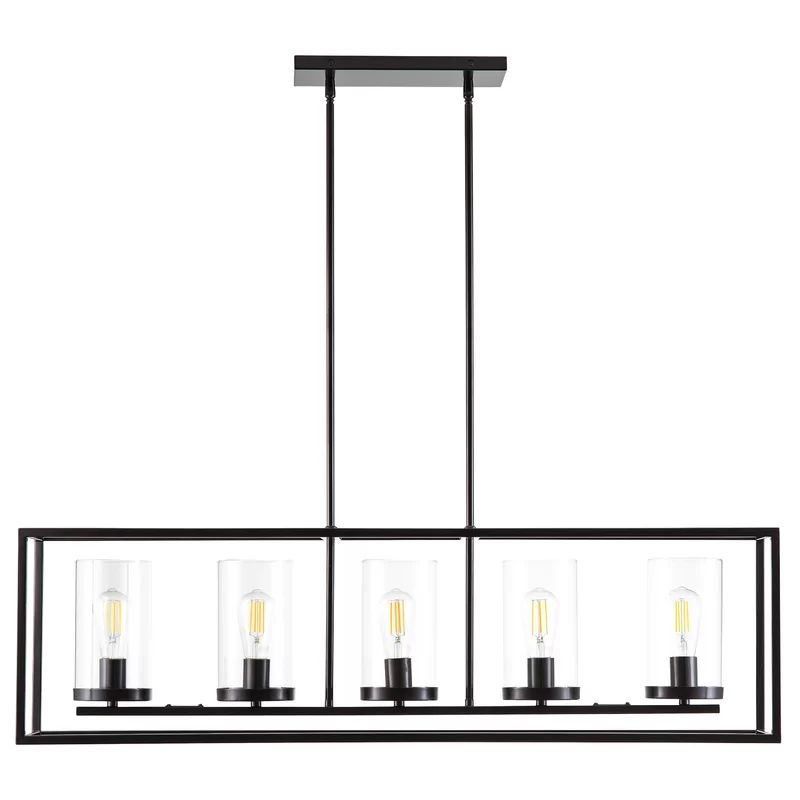 Bergenia 5 - Light Dimmable Square / Rectangle Chandelier | Wayfair North America