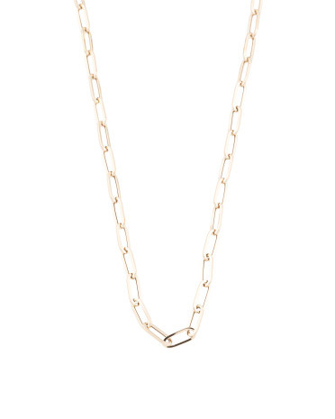 Made In Italy 14kt Gold Paperclip Chain Necklace | TJ Maxx