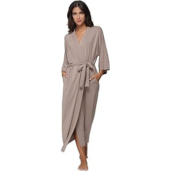 Women's Soft Robes Long Bath Robes Full Length Kimonos Sleepwear Dressing Gown,Solid Color | Amazon (US)