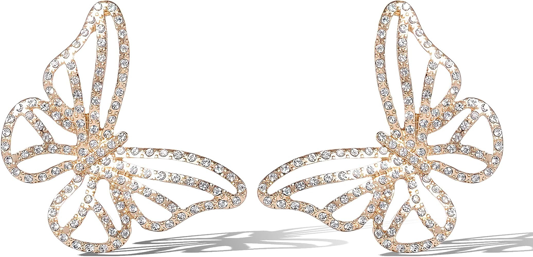 Jessica Simpson Gold-Tone Butterfly Earrings for Women, Drop or Hoop Earrings with Butterflies an... | Amazon (US)