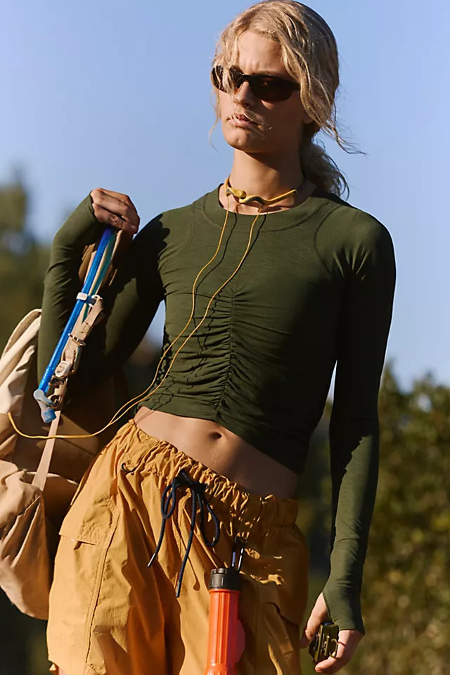 Tempo Ruched UV Protection Long Sleeve | Free People (Global - UK&FR Excluded)