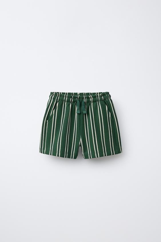 STRIPED PLUSH SHORTS | Zara US