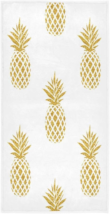 Gold Pineapple Hand Towel Ultra Soft Luxury Towels for Bathroom 30"x15" | Amazon (US)