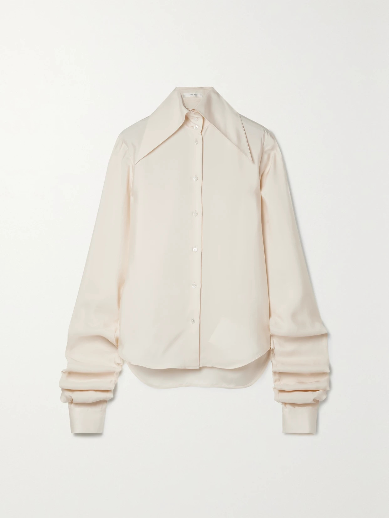 The Row - Ace Silk Shirt - Ecru | NET-A-PORTER (US)