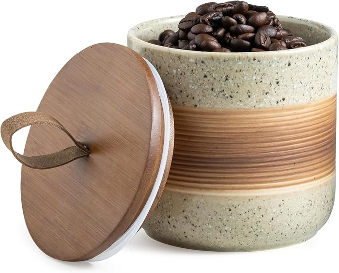 Miamolo Ceramic Jar with Lid Airtight, Coffee Container Kitchen Food Storage Jars for Spice Sugar... | Amazon (US)