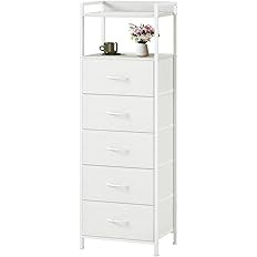 Somdot Tall Dresser for Bedroom, 5 Drawers Nightstand Vertical Storage Tower Unit, Night Stand Fu... | Amazon (US)