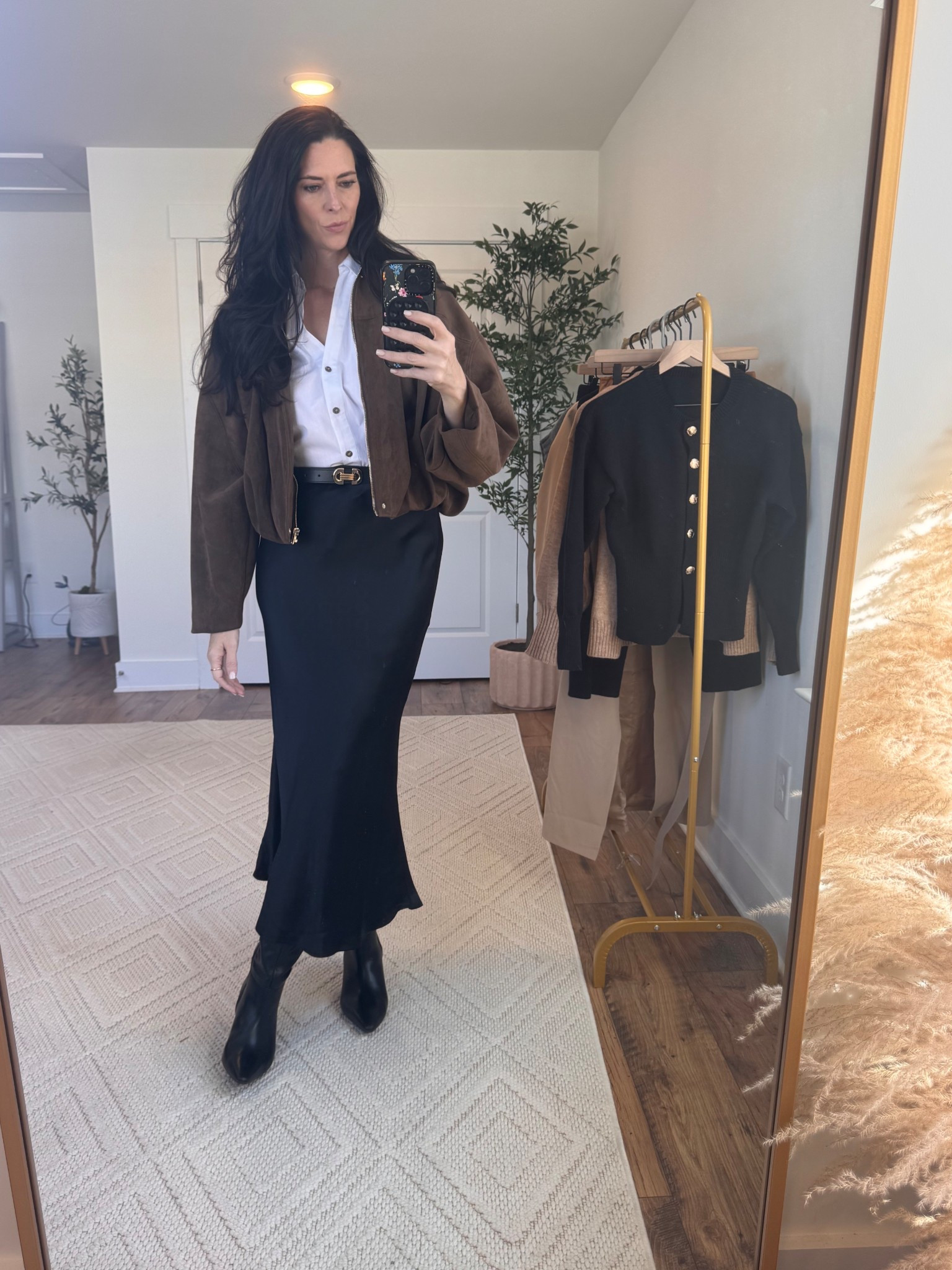 Love mixing browns and black 🤎🖤

Jacket, boots, skirt, classic, Thanksgiving, fall boots, fall fashionn

#LTKOver40 #LTKStyleTip #LTKFindsUnder100