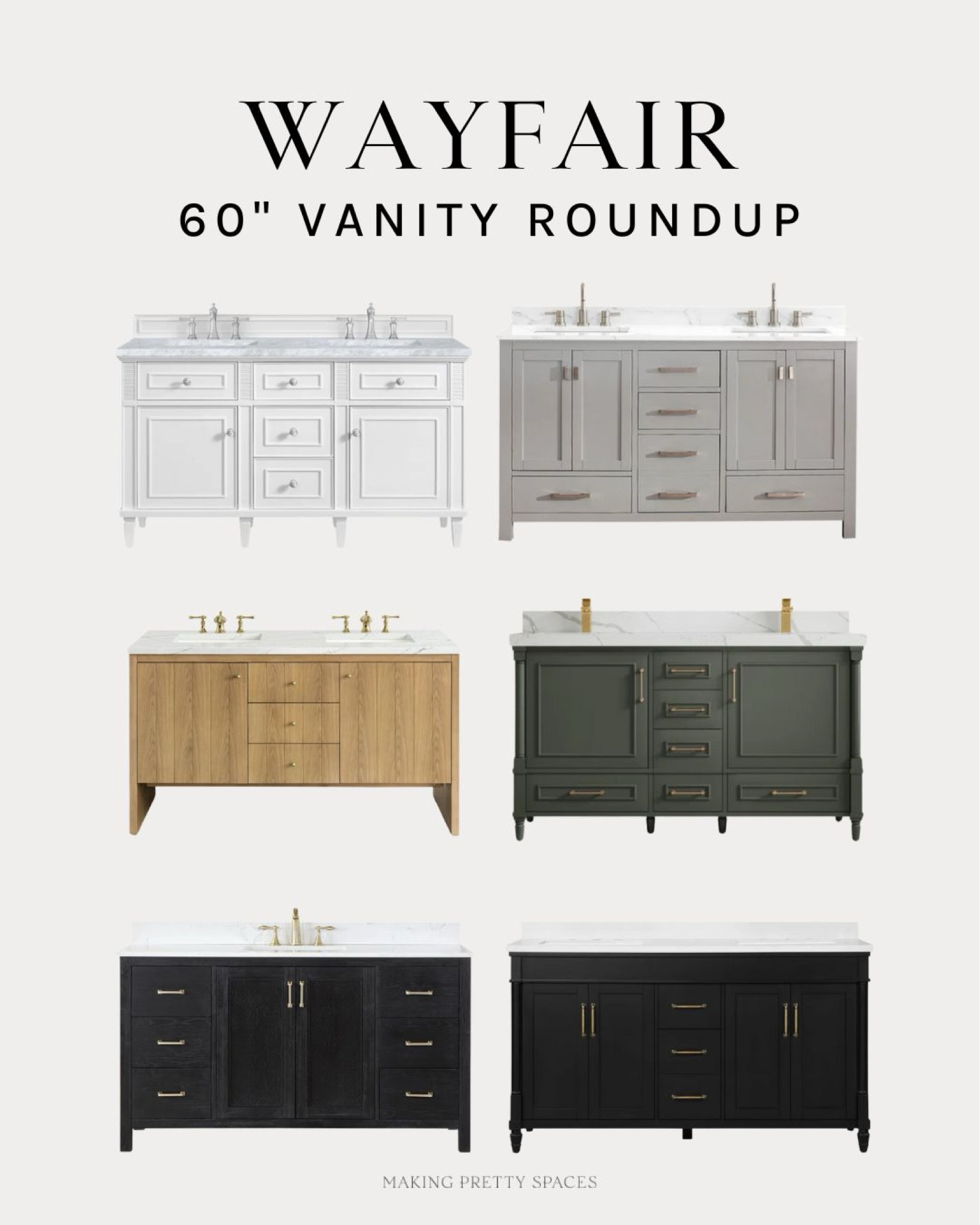 I’ve curated a selection of 60” vanities from @wayfair! Wayfair offers so many vanities and multiple price points! I love the vanities that I own from Wayfair! 
#wayfair #ad #onlyatwayfair

#LTKStyleTip #LTKHome #LTKSeasonal