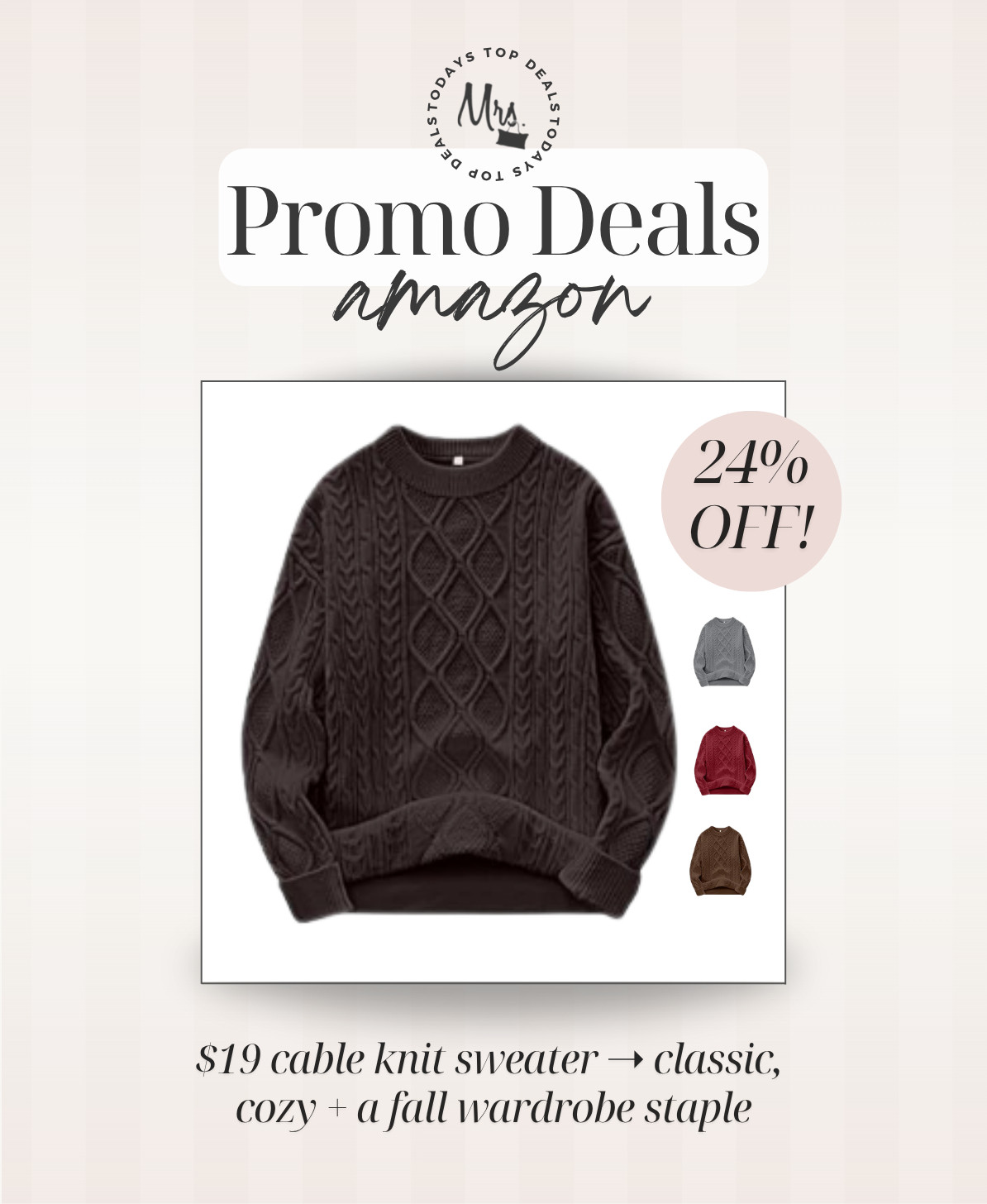 $19 cable knit sweater ➝ classic, 
cozy + a fall wardrobe staple 

 #LTKgrwm #LTKSeasonal #LTKSaleAlert