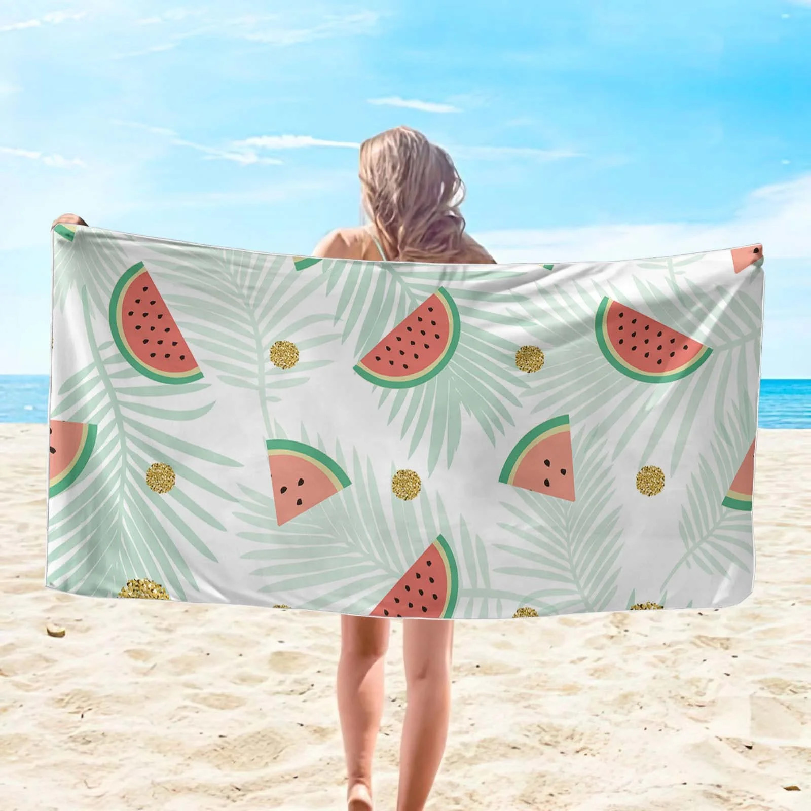 Oggfader Beach Towels Oversized 75x150cm Microfiber Beach Towel Super Lightweight Colorful Bath T... | Walmart (US)