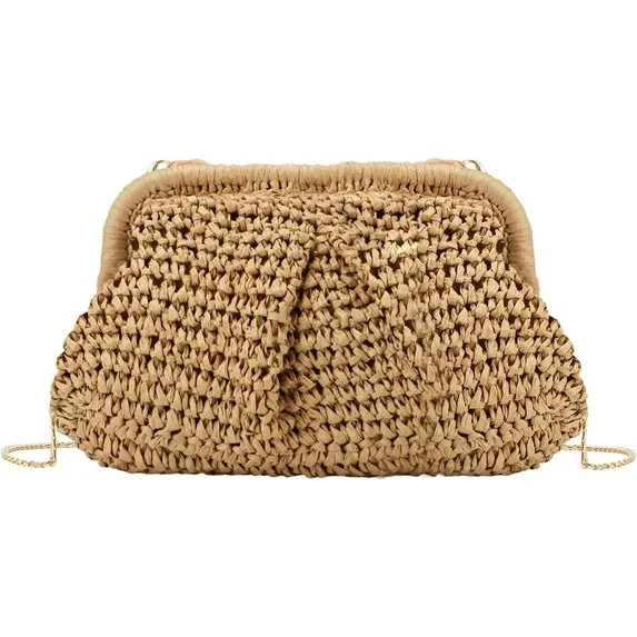 Ladies Straw Dumpling Clutch Bag, Summer Holiday Beach Women's Crossbody Bag, Raffia Woven Clutch... | Walmart (US)