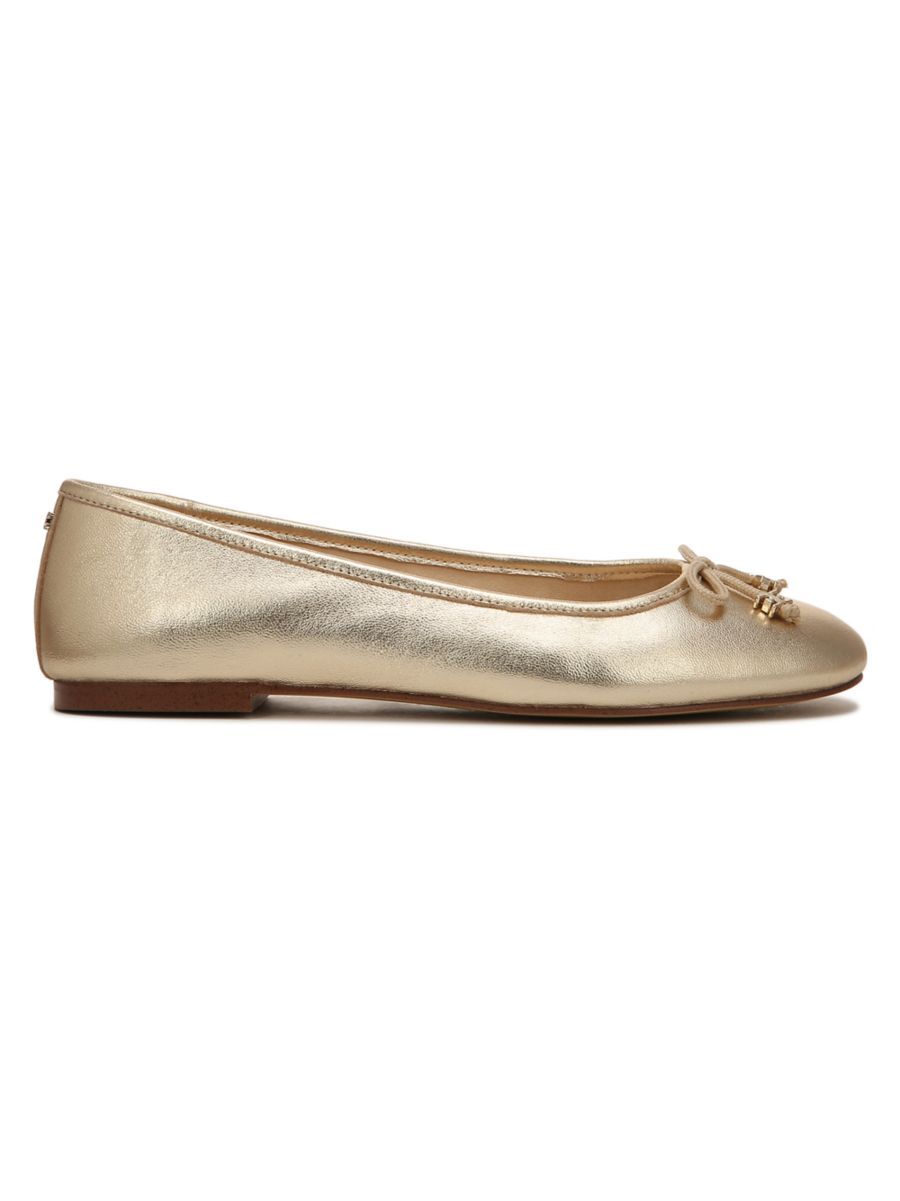 Felicia Metallic Leather Ballet Flats | Saks Fifth Avenue