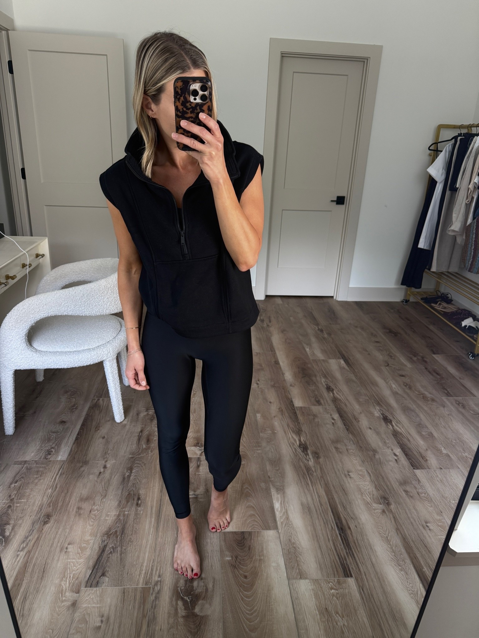 Wearing 2 leggings, medium sports bra, small fleece zip-up (Spanx Code: LAWXSPANX - first time purchases only)

#LTKOver40 #LTKActive